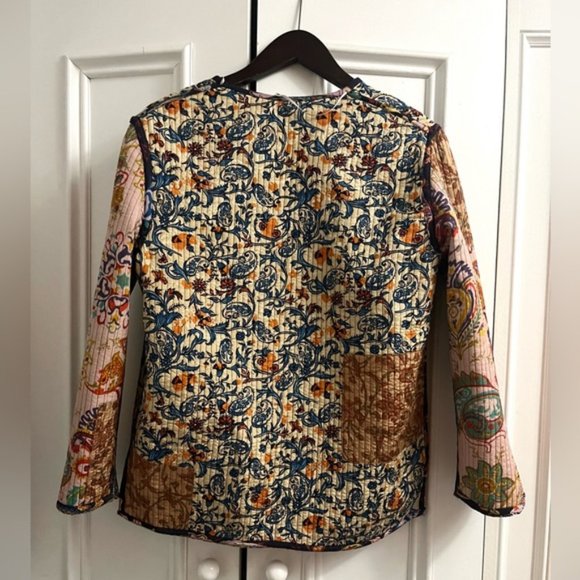 Zara Reversible Quilted Patterned Jacket Size XS - Picture 3 of 12